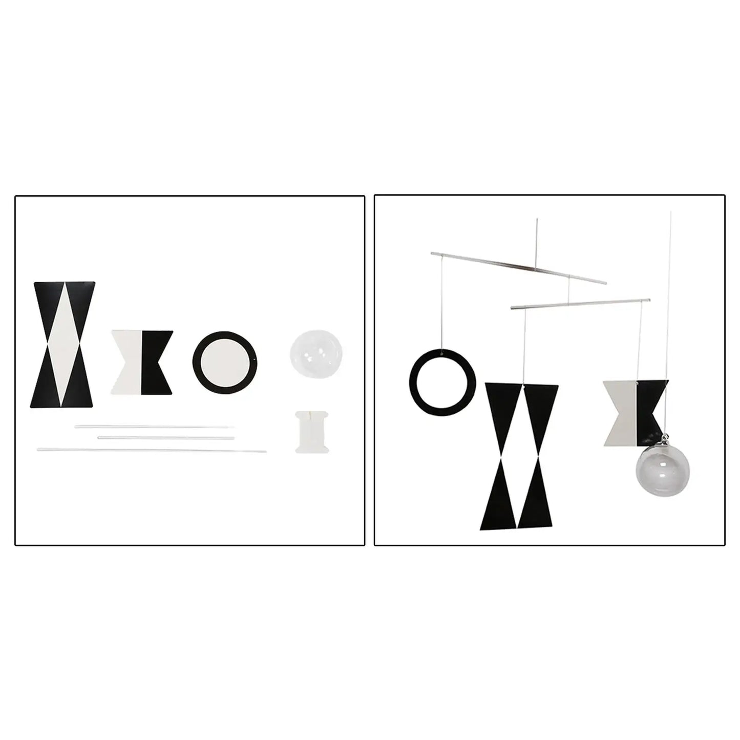 Montessori Black & White Mobile – Infant Visual Development Toy