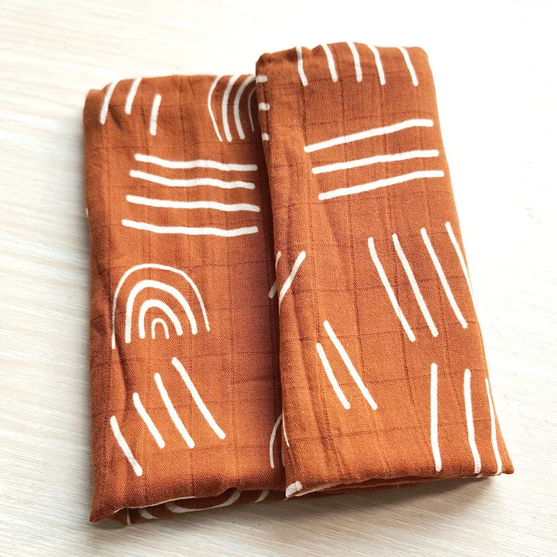 Soft Cotton Baby Blanket – Muslin Swaddle Wrap & Burp Cloth for Newborns