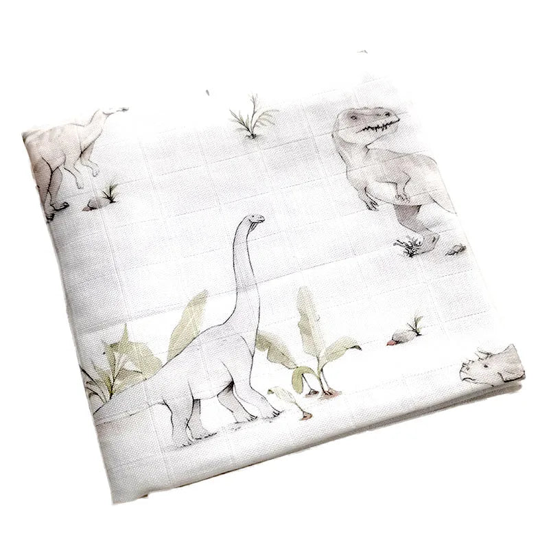 Soft Cotton Baby Blanket – Muslin Swaddle Wrap & Burp Cloth for Newborns