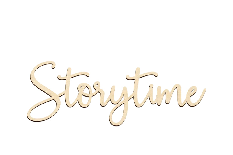 Wooden Storytime Wall Sign for Baby Room