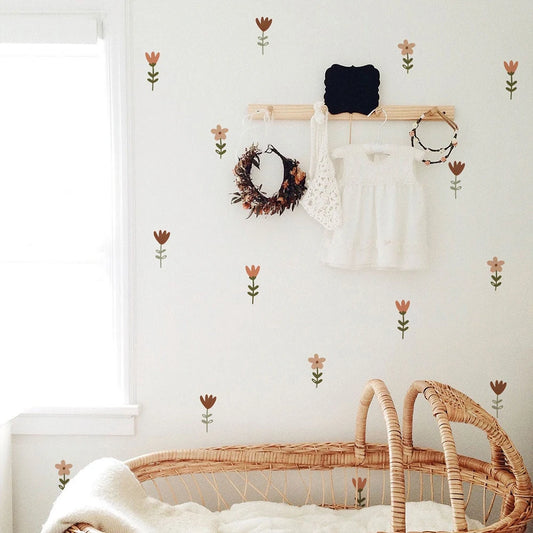 Nursery Wall Stickers Removable Vinyl Decals - Boho Flowers