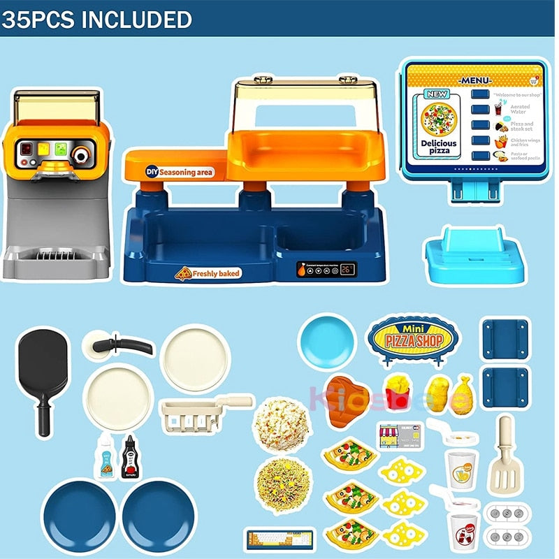 Kids Pizza Shop Playset with Cash Register