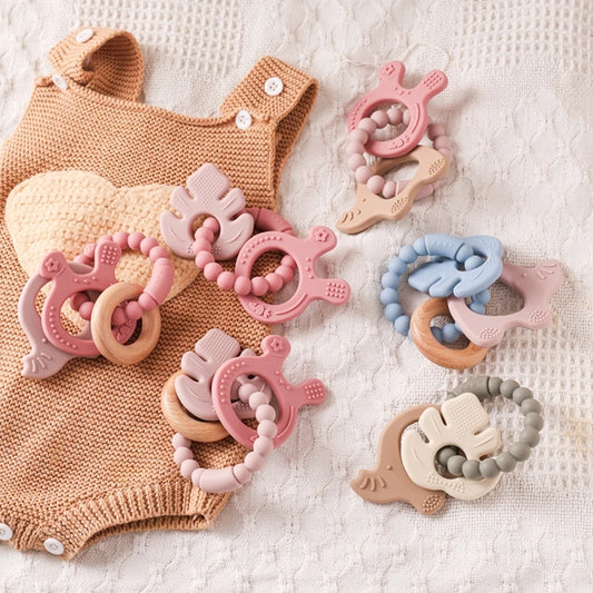 Silicone & Wooden Baby Teethers
