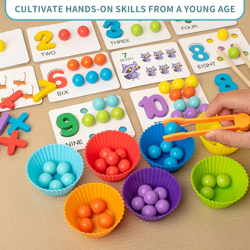 Montessori Wooden Bead Puzzle Set