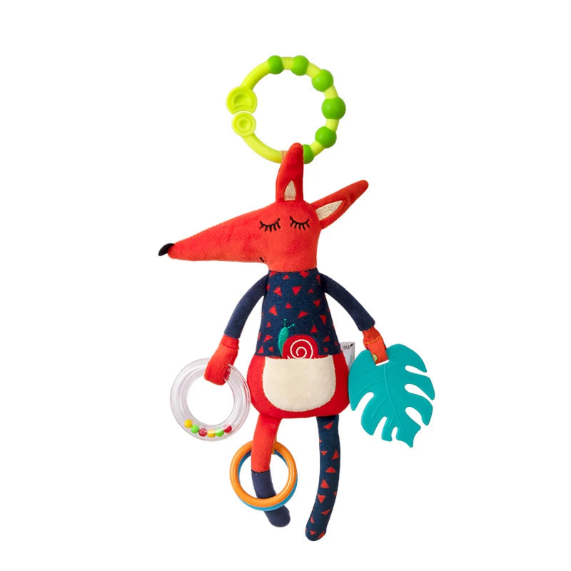 Soft Animal Stroller Toy - Infant Crib & Car Seat Rattle