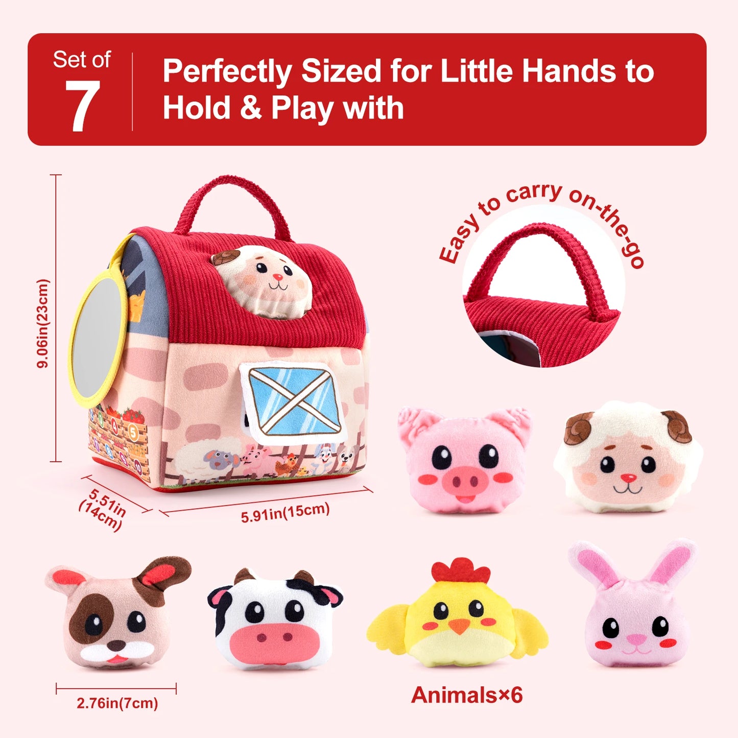 Plush Surprise Barn with Farm Animals