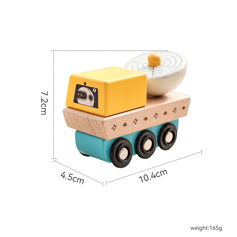 Space Rocket Maze & Space Station Shape Sorter with Magnetic Transporter