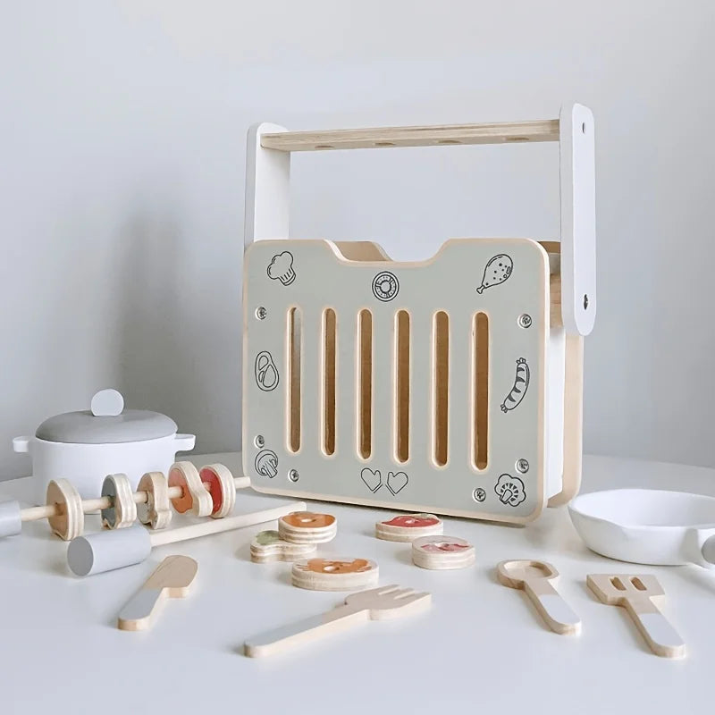 Wooden Toy BBQ Set