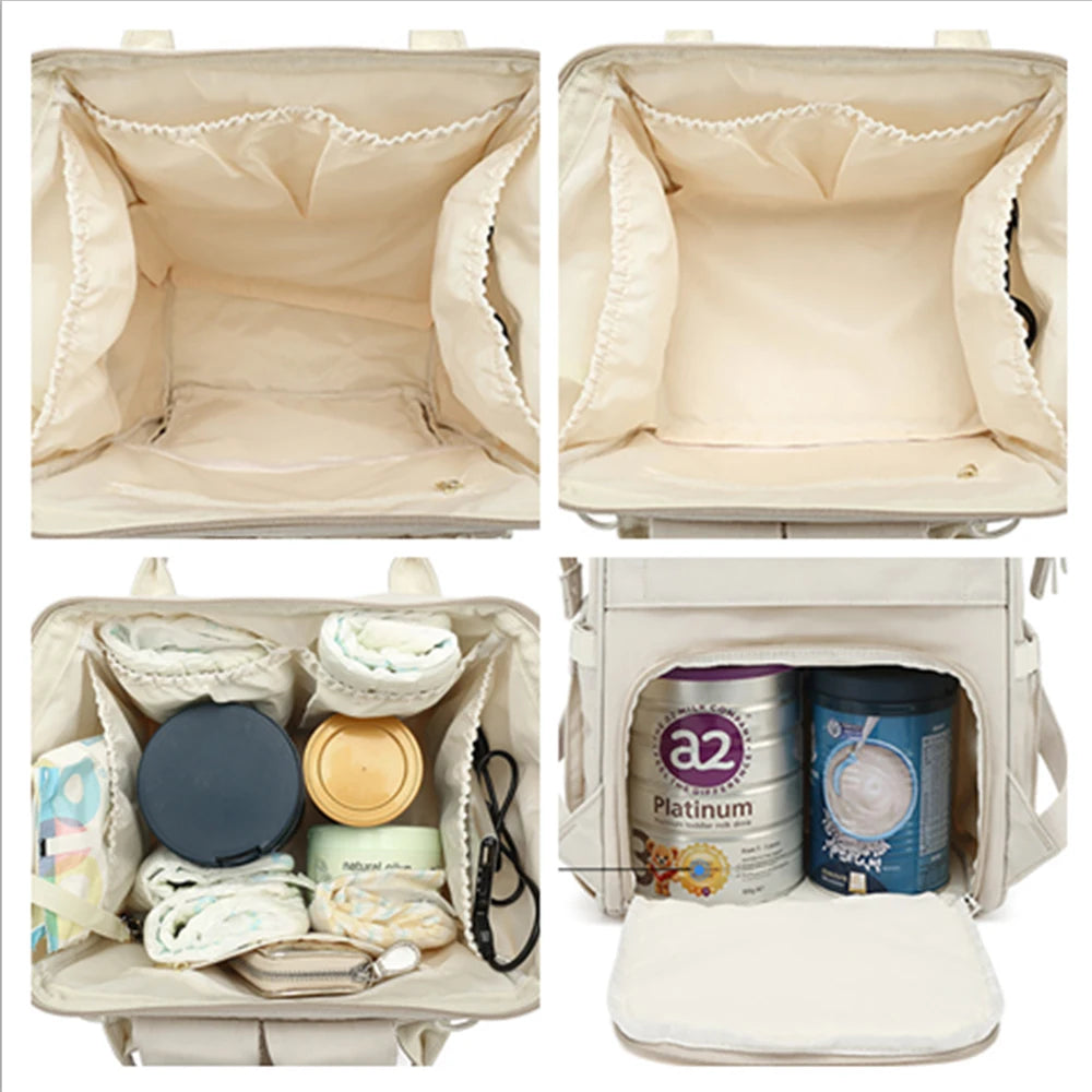 2-Layer Waterproof Diaper Bag Backpack – Large Storage Travel Organizer