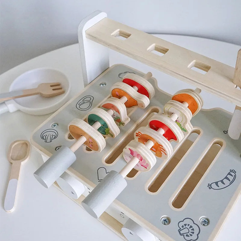 Wooden Toy BBQ Set