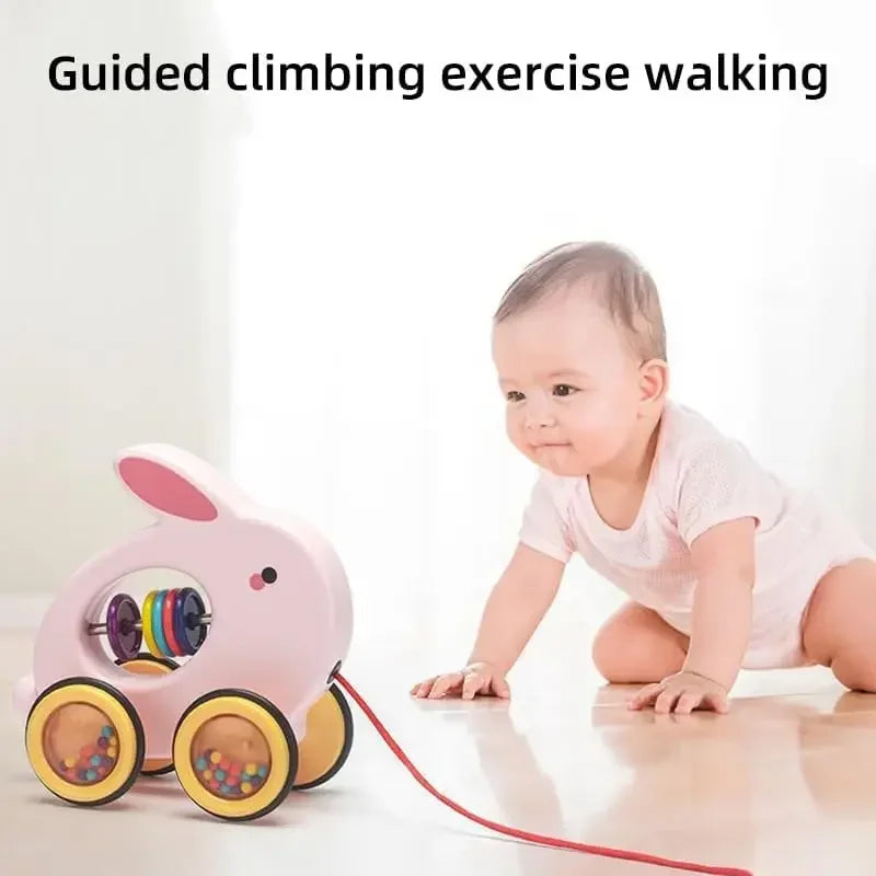 Wooden Pull-Along Animal Toy - Bunny