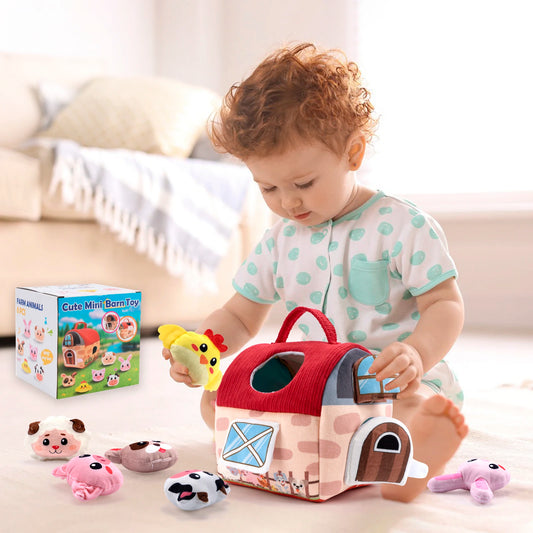 Plush Surprise Barn with Farm Animals
