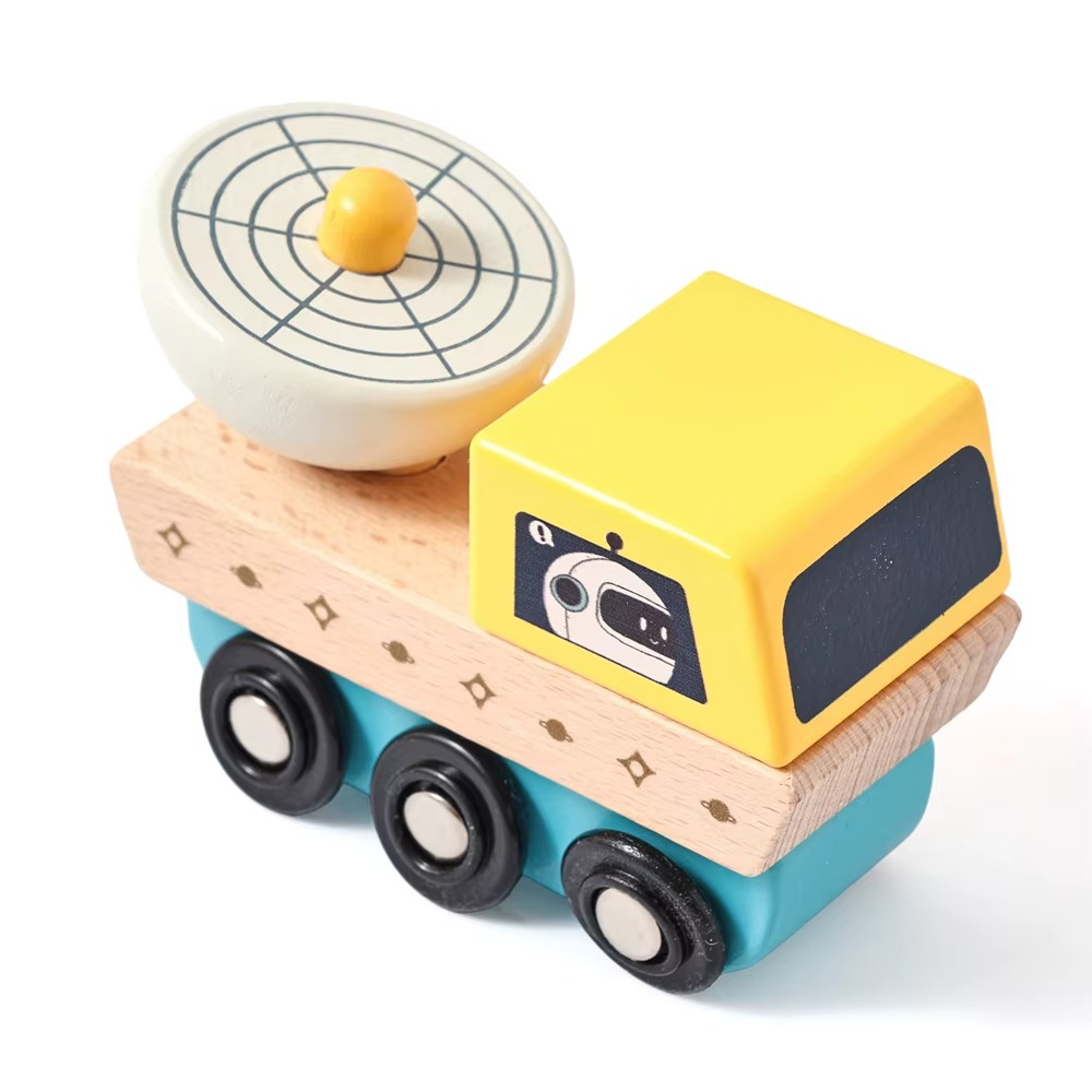 Space Rocket Maze & Space Station Shape Sorter with Magnetic Transporter