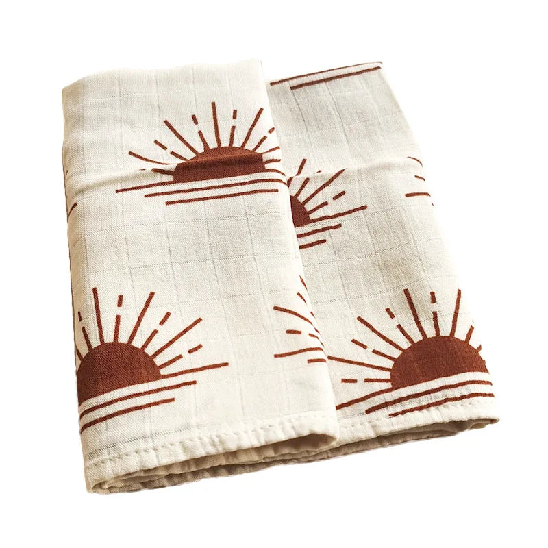 Soft Cotton Baby Blanket – Muslin Swaddle Wrap & Burp Cloth for Newborns