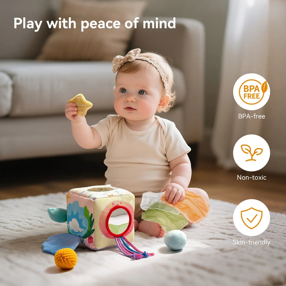 Montessori Baby Tissue Box Toy