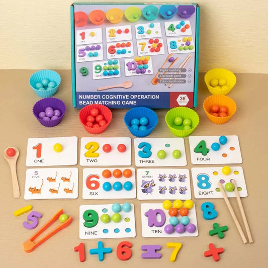 Montessori Wooden Bead Puzzle Set