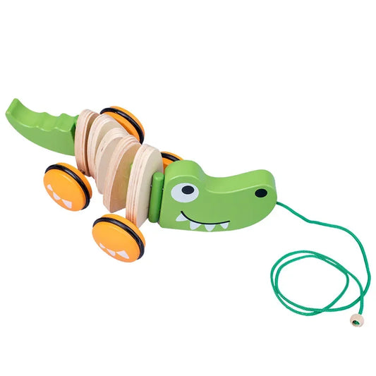 Wooden Pull-Along Animal Toy - Croc