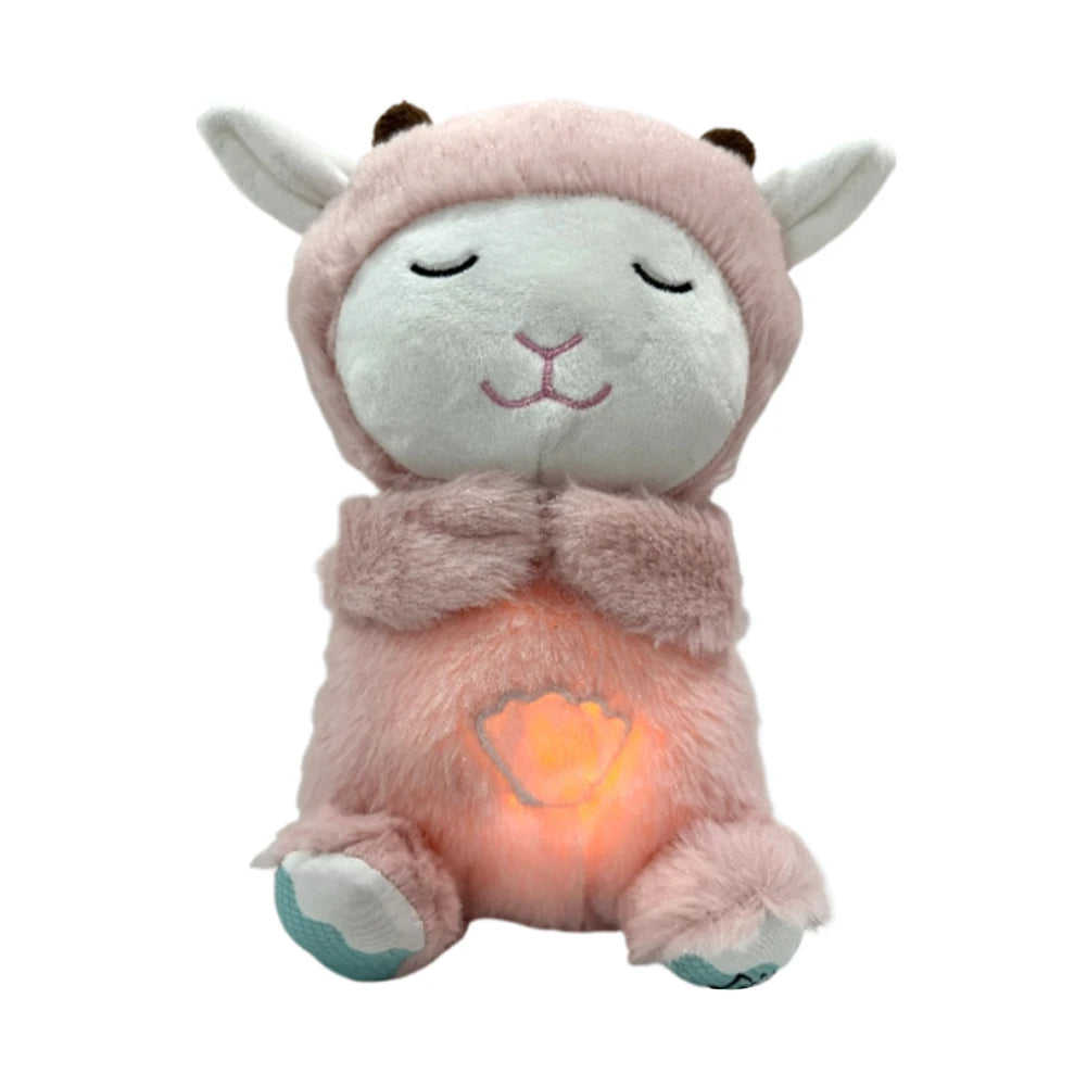 Baby Sleep Soother Breathing Pink Lamb Plushy Toy - Itty Bitty Bubba