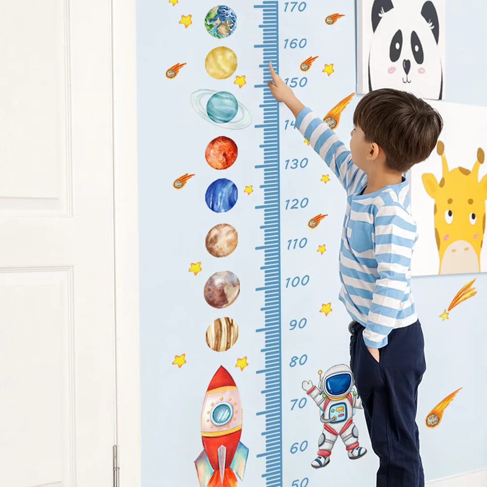 Baby Nursery Growth Chart Wall Sticker - Space