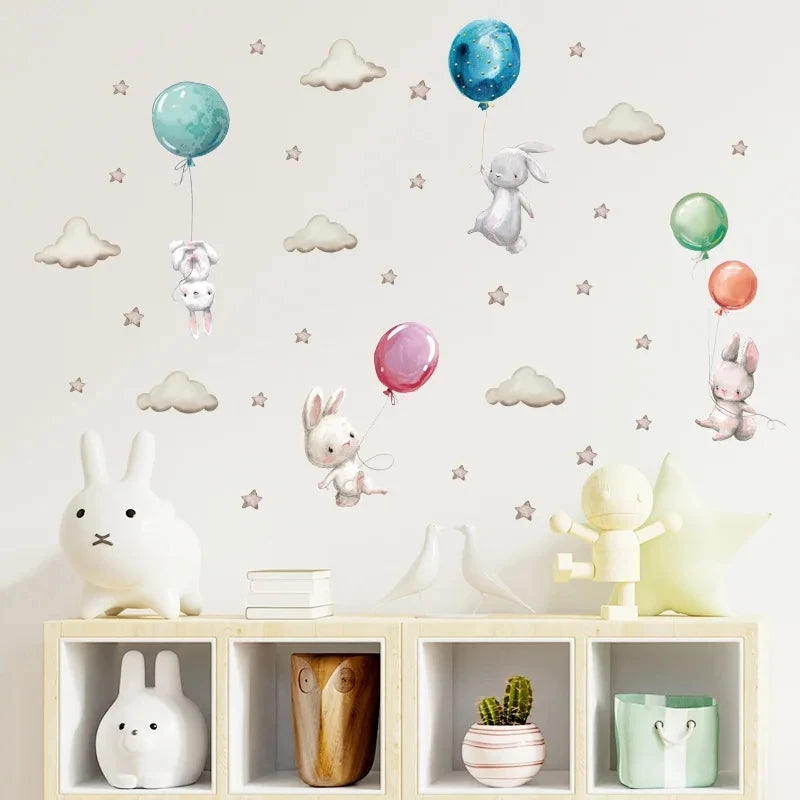 Nursery Wall Stickers Removable Vinyl Decals - Bunny