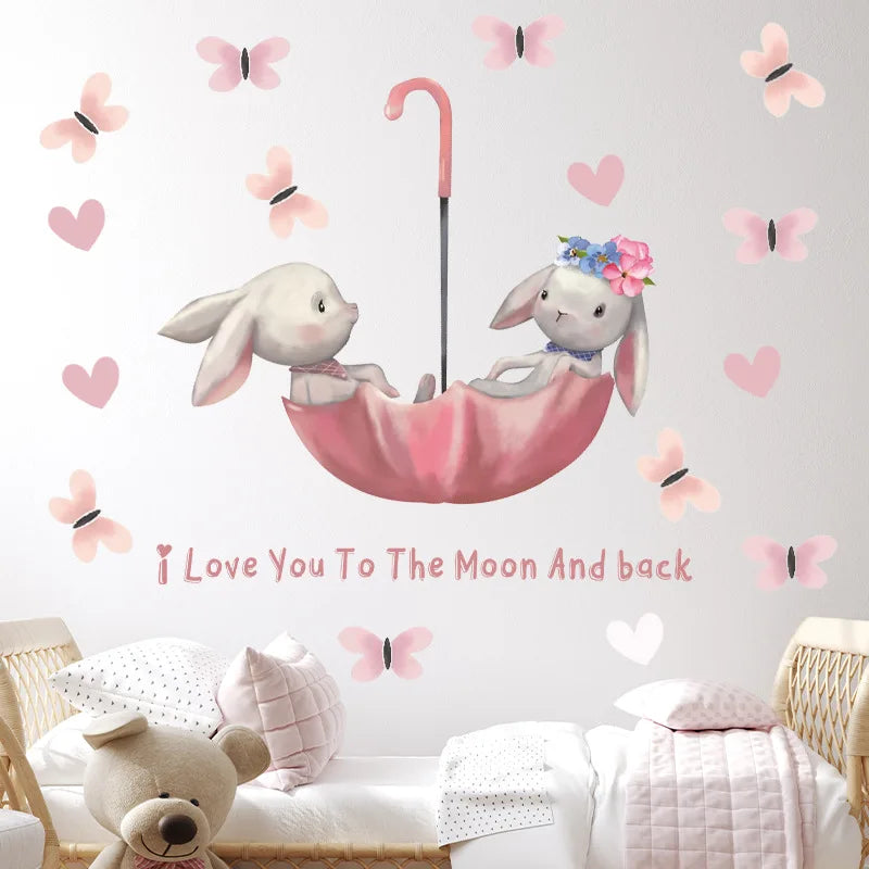 Nursery Wall Stickers Removable Vinyl Decals - Bunny