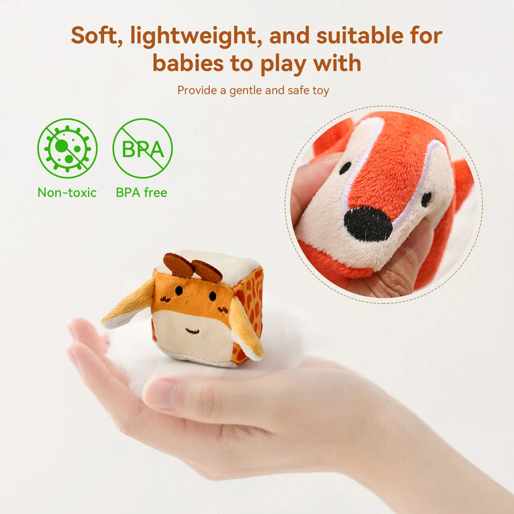 Montessori Plush Farm Animal Barn Set – Musical & Cognitive Toy