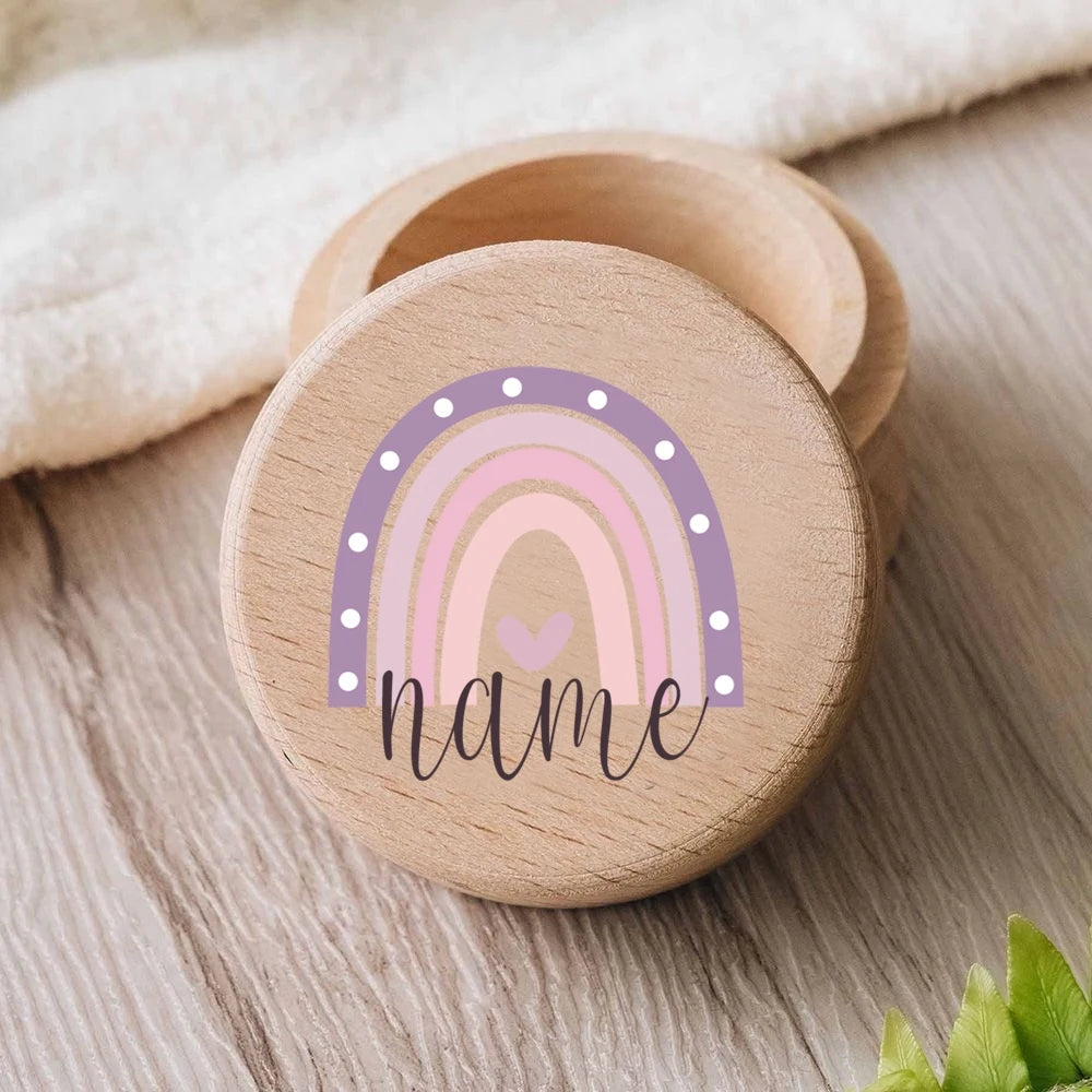 Personalized Rainbow Baby Keepsake Tooth Box