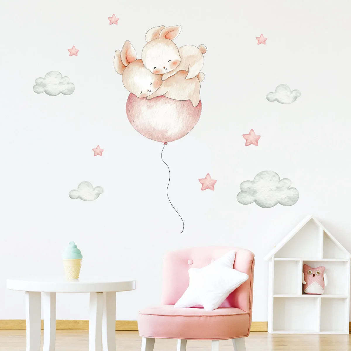 Nursery Wall Stickers Removable Vinyl Decals - Bunny