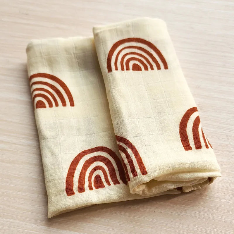 Soft Cotton Baby Blanket – Muslin Swaddle Wrap & Burp Cloth for Newborns