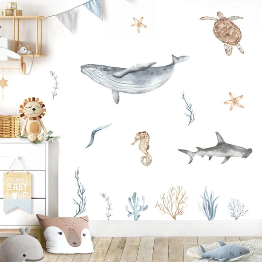 Nursery Wall Stickers Removable Vinyl Decals - Ocean