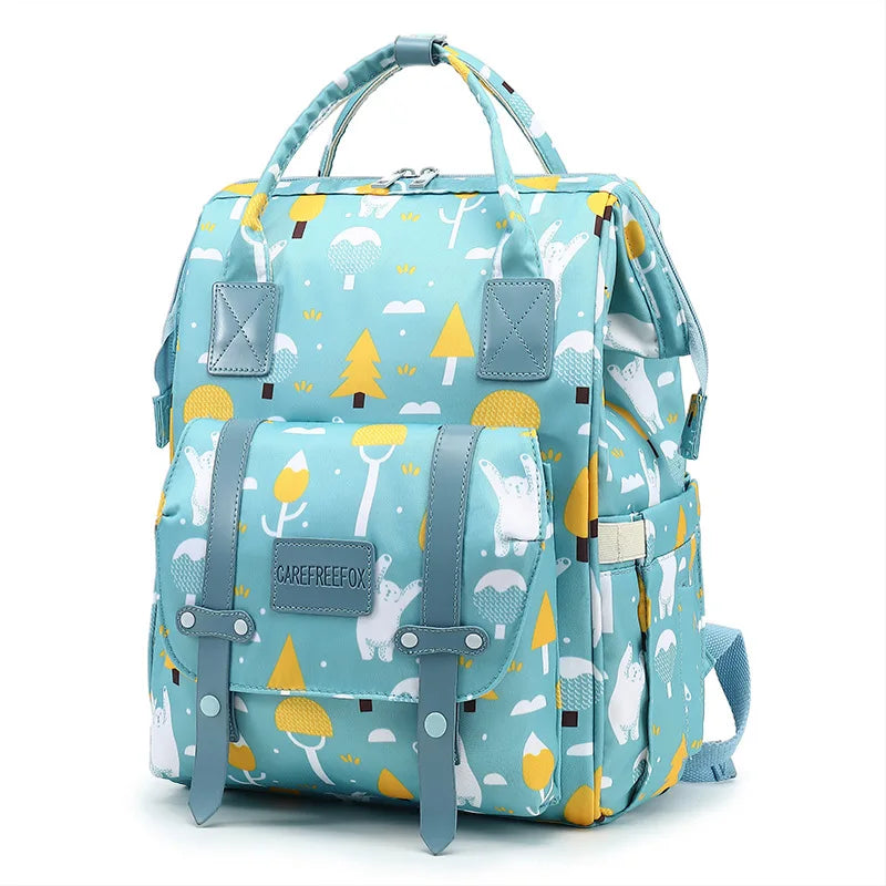 2-Layer Waterproof Diaper Bag Backpack – Large Storage Travel Organizer