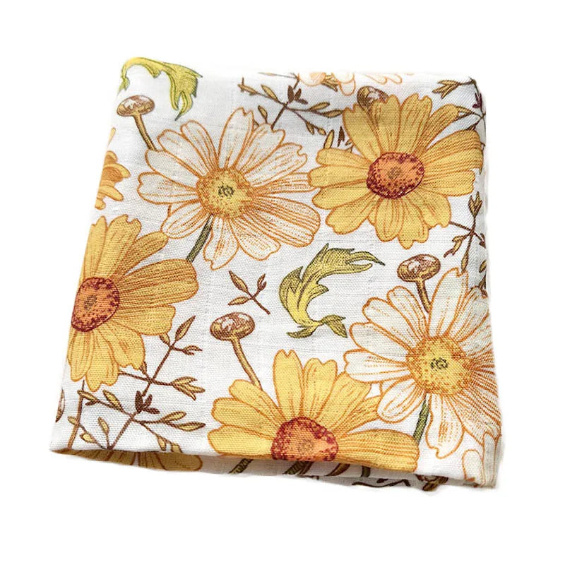 Soft Cotton Baby Blanket – Muslin Swaddle Wrap & Burp Cloth for Newborns