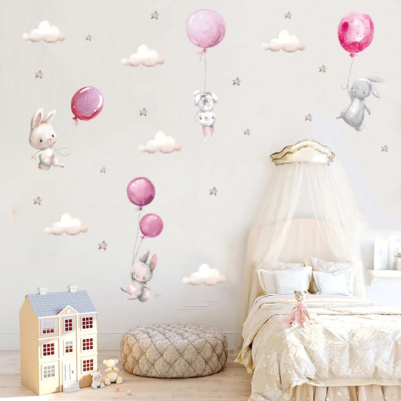Nursery Wall Stickers Removable Vinyl Decals - Bunny