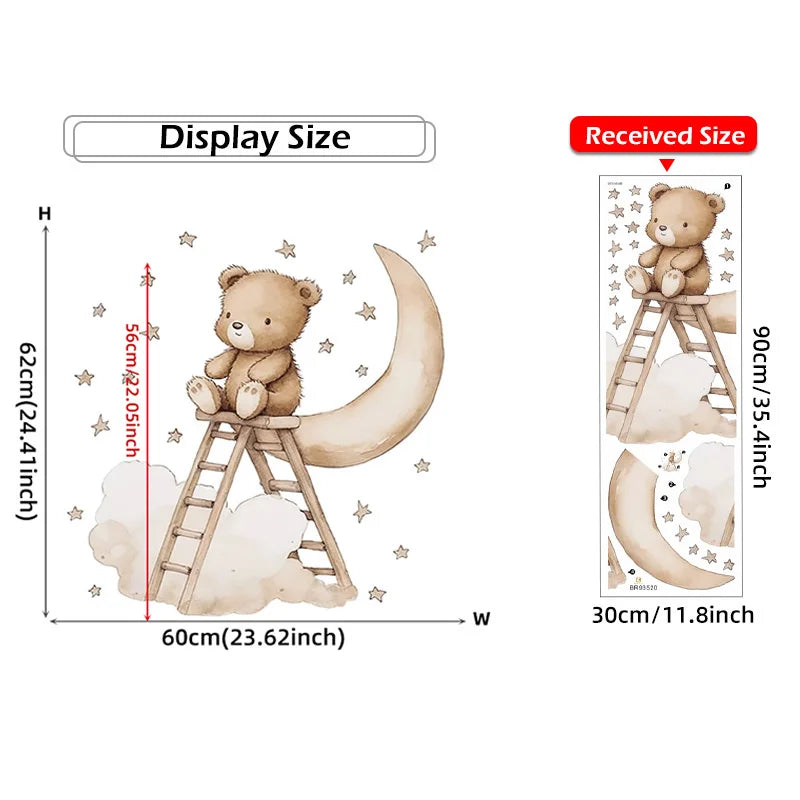 Nursery Wall Stickers Removable Vinyl Decals - Bears