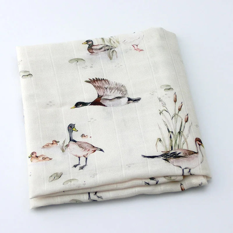 Soft Cotton Baby Blanket – Muslin Swaddle Wrap & Burp Cloth for Newborns