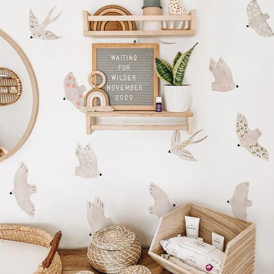 Nursery Wall Stickers Removable Vinyl Decals - Birds