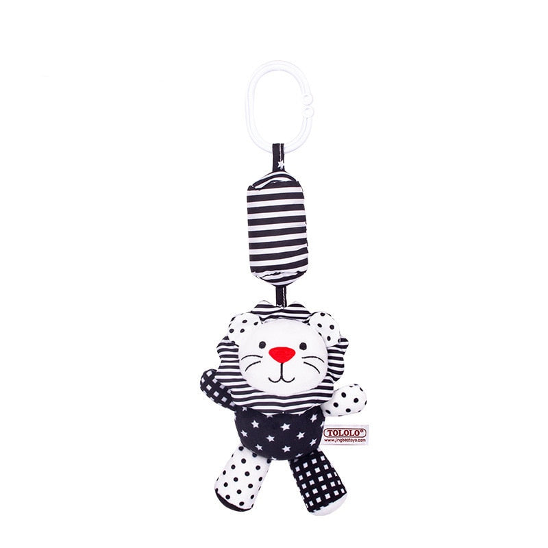 Baby Musical Rattle Toy - Black and White Animals