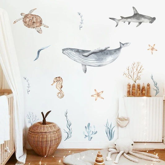 Nursery Wall Stickers Removable Vinyl Decals - Ocean