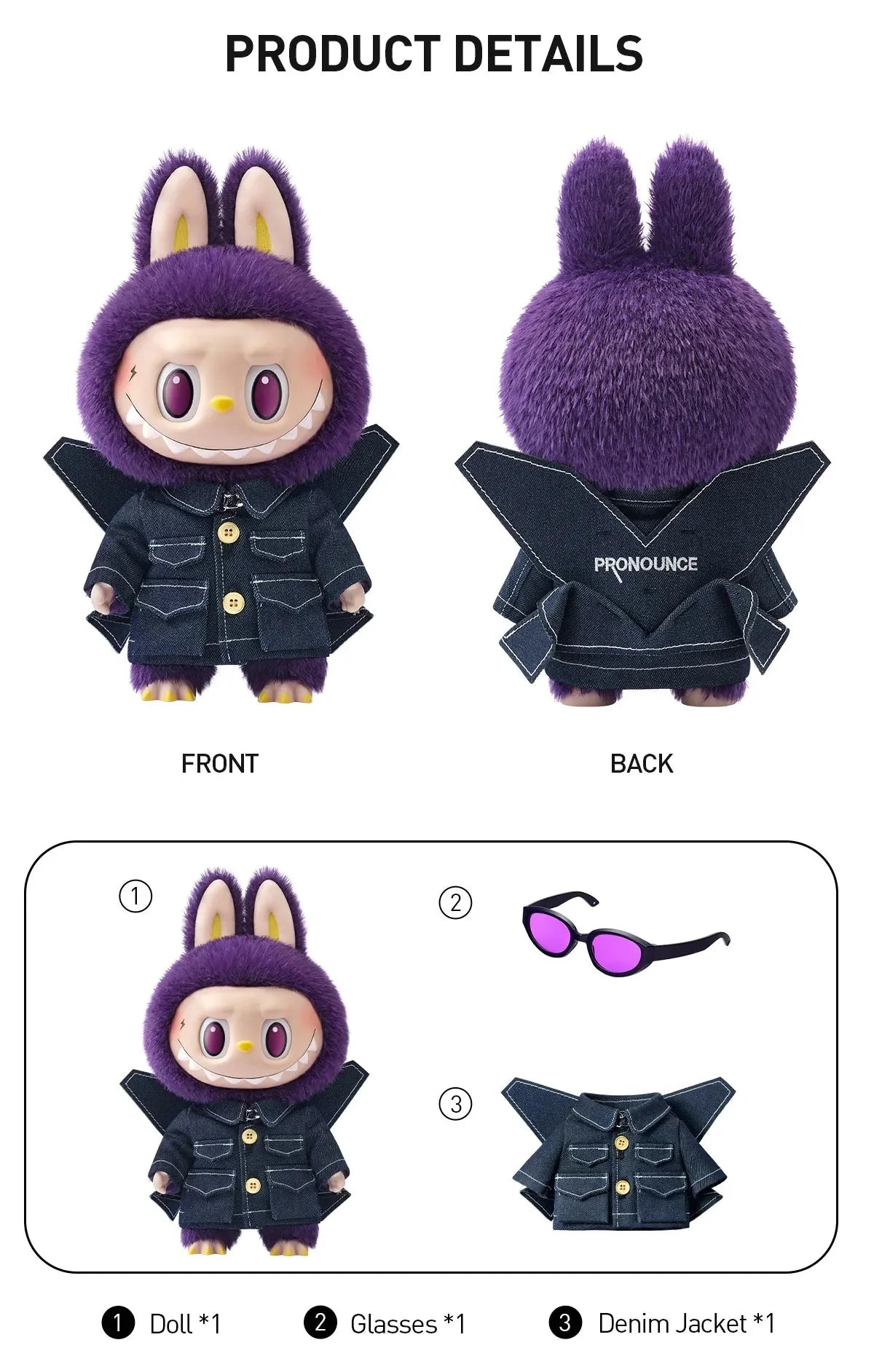 LABUBU × PRONOUNCE - WINGS OF FANTASY Vinyl Plush Doll