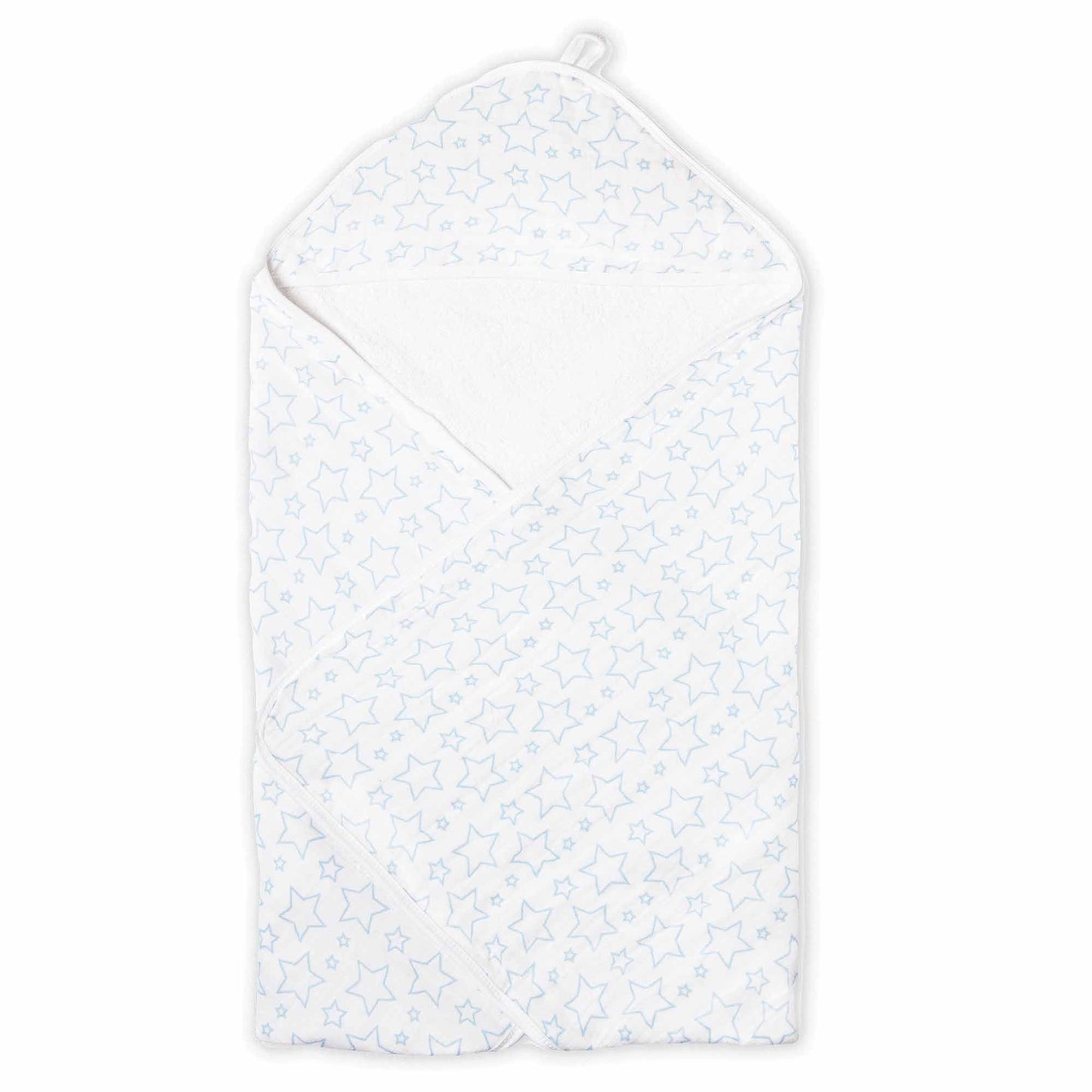 Baby's Hooded Towel - Blue Star