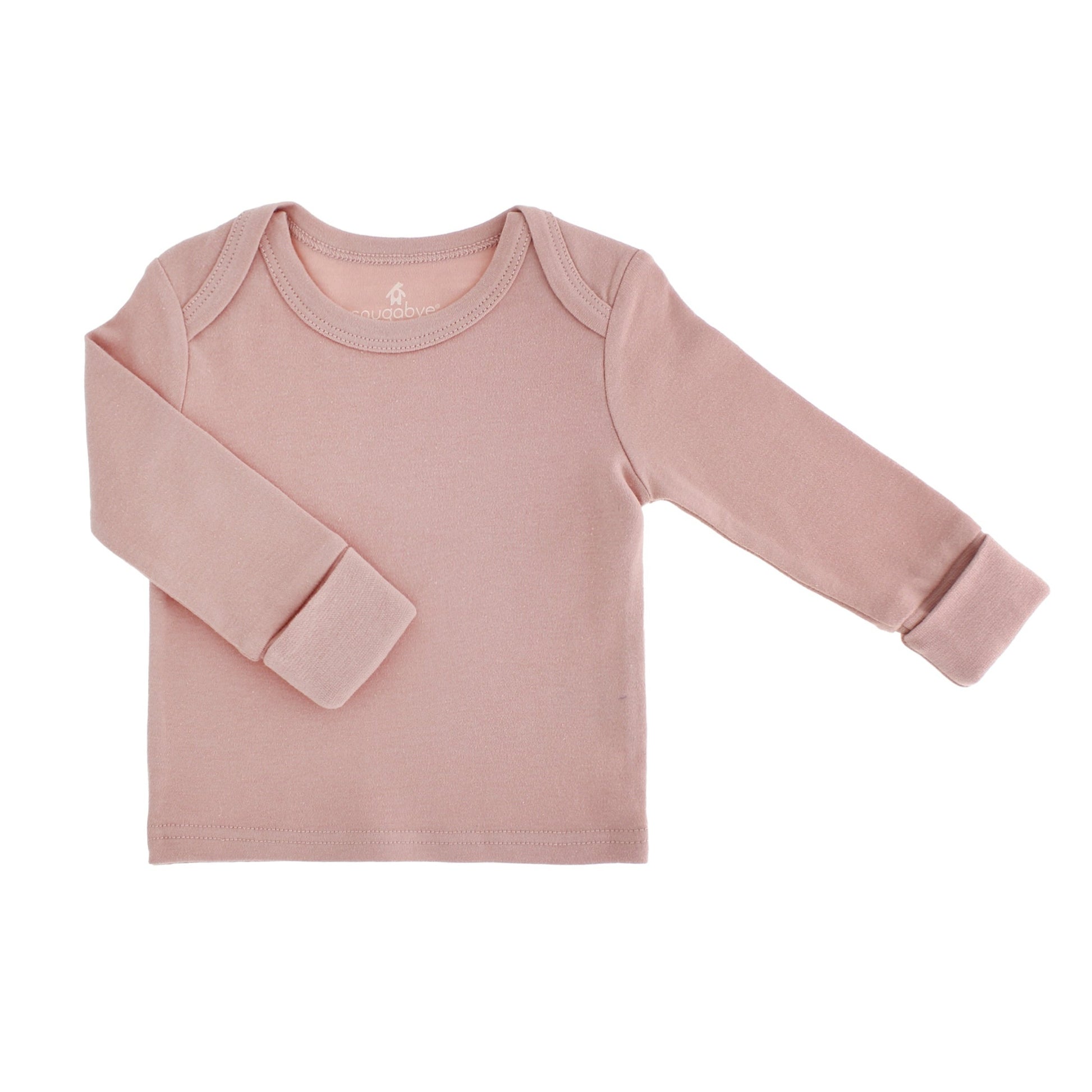 Organic Cotton Misty Rose Long Sleeve T-Shirt - ittybittybubba