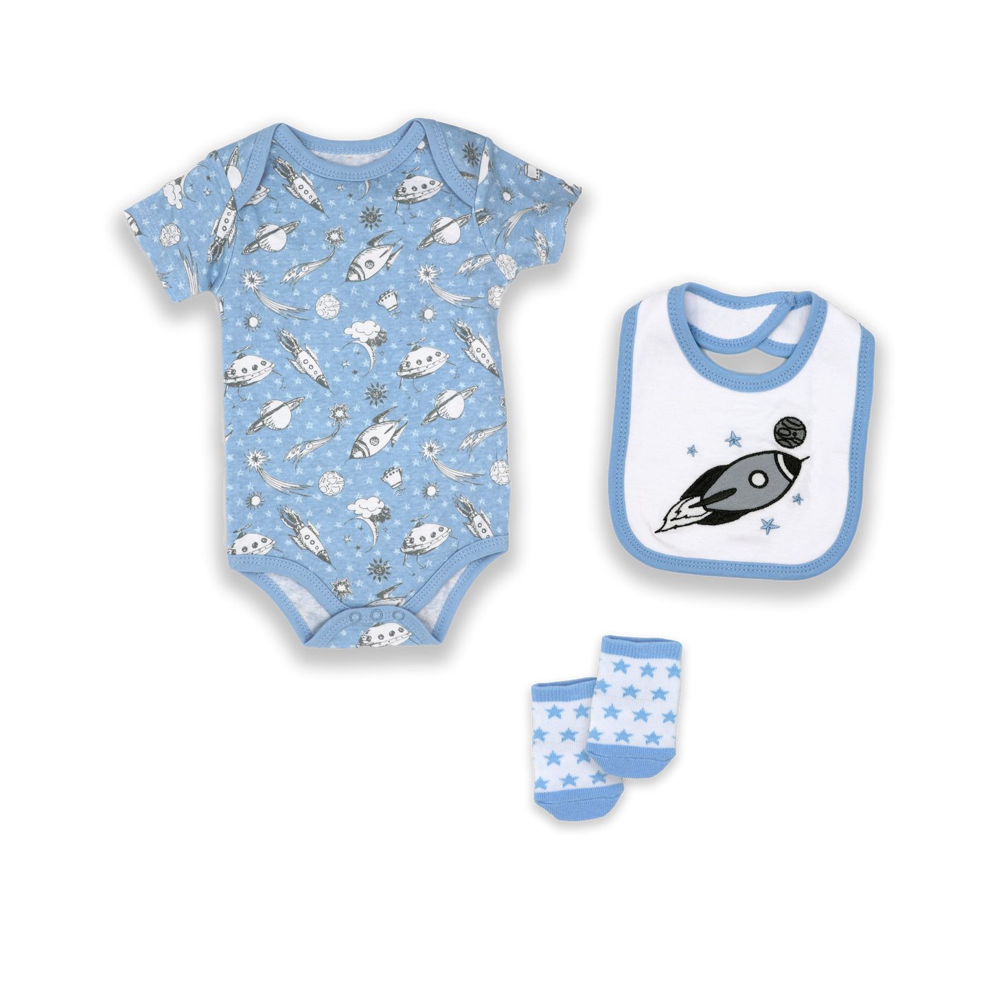 Space Baby Bodysuit Box Gift Set - ittybittybubba